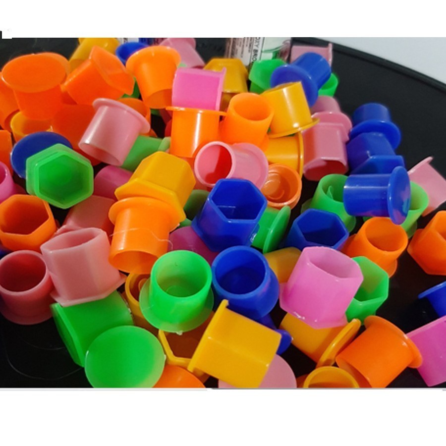 تشتک و انگشتی رنگی پایه دار رنگ تاتو Tattoo color dish